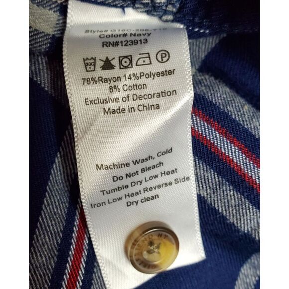 JACHS Girlfriend Plaid Button Down Long Sleeve Shirt Small NWT - Picture 5 of 8